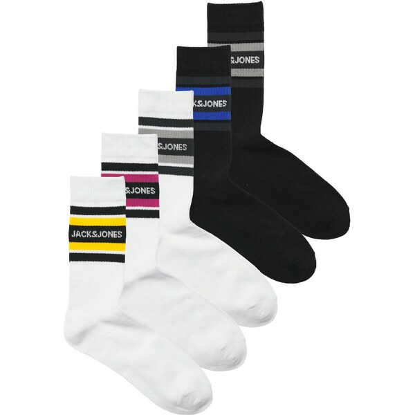 JACK & JONES Ponožky JACLUCAS žltá / sivá / čierna / biela 64826091