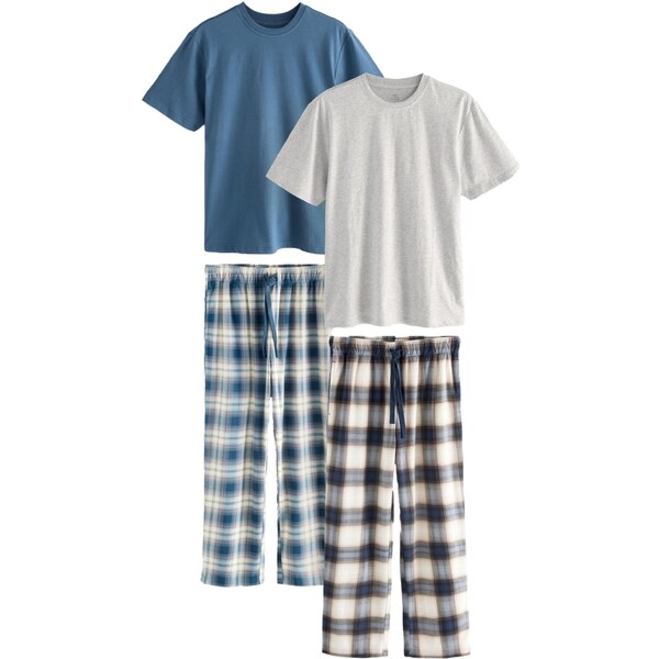 Next Dlhé pyžamo Motionflex námornícka modrá / modrozelená / sivá / 65464688