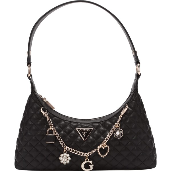 GUESS Kabelka na rameno EVERLEE TOP ZIP SHOULDER BAG čierna 65026073