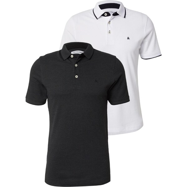 JACK & JONES Tričko JJEPAULOS čierna / biela 64826271