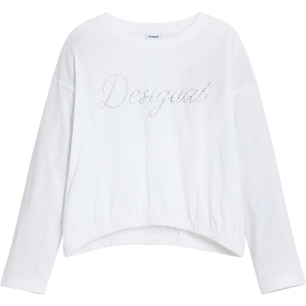 Desigual Tričko strieborná / biela 65883290