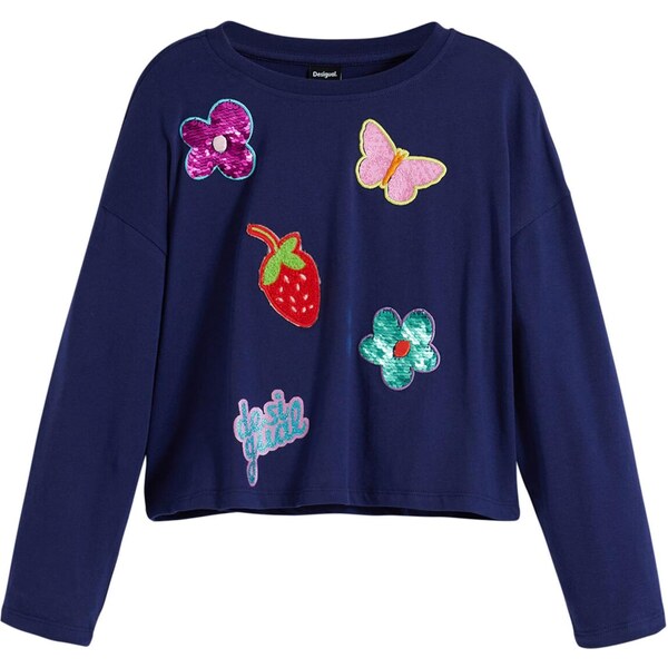 Desigual Tričko námornícka modrá / zmiešané farby 65883315