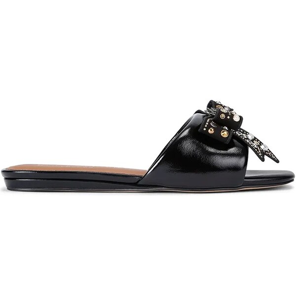 Kožené šľapky Kurt Geiger London Kensington Bow Flat Sandal 64826415