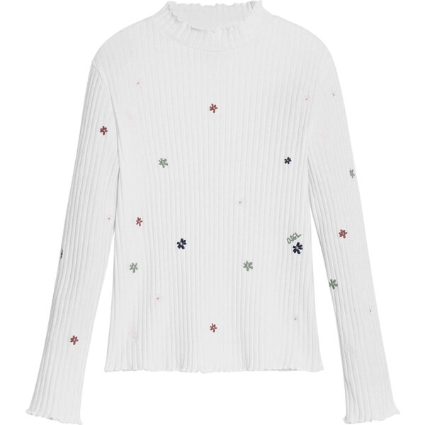 Desigual Tričko zmiešané farby / biela 65883332