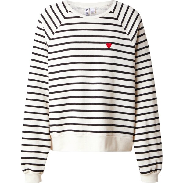 PIECES Mikina PCGRETA červená / čierna / biela 65658997