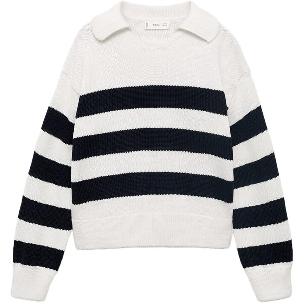 MANGO KIDS Sveter SABRINA čierna / šedobiela 65656076