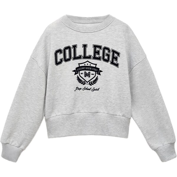 MANGO KIDS Mikina CAMBRI sivá melírovaná / čierna 65493732