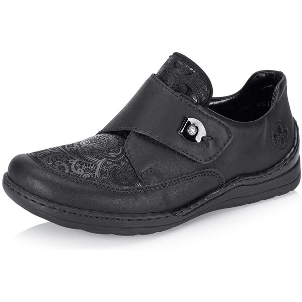 Dámske poltopánky RIEKER 48951-00 čierna W5 64839957