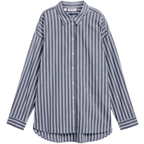 bonprix Košeľová blúzka z čistej bavlny, farba modrá 45134936