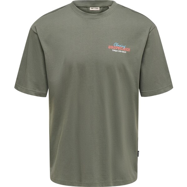 Only & Sons Tričko ONSFRANK svetlomodrá / olivová / oranžová / biela 64849282