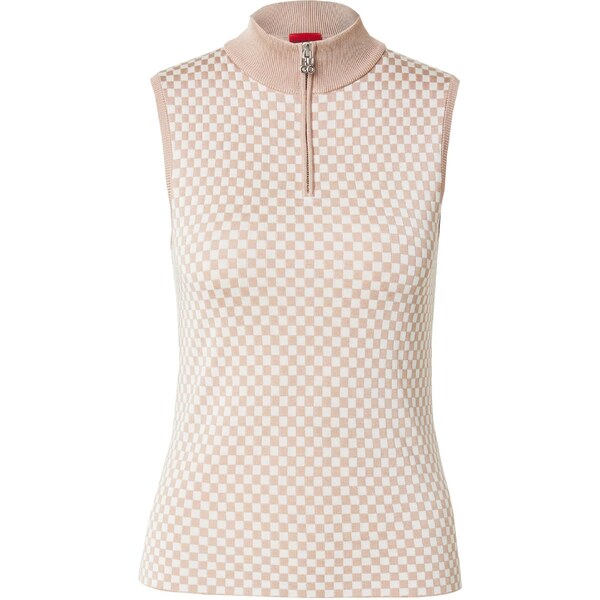 HUGO Sveter Sravina púdrová / biela 65659111