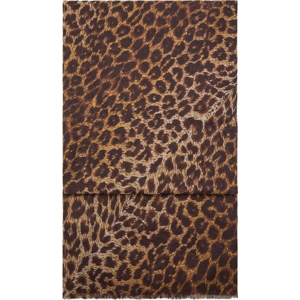 MANGO Šatka LEON hnedá / čierna 64875534