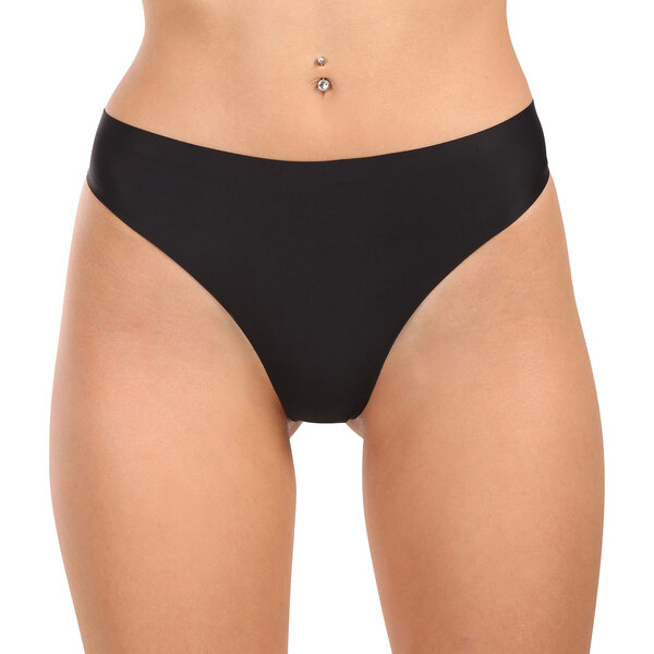 6PACK dámske tangá Gaubert bezšvová čierná (GBTW-954) XXL/ 64398566