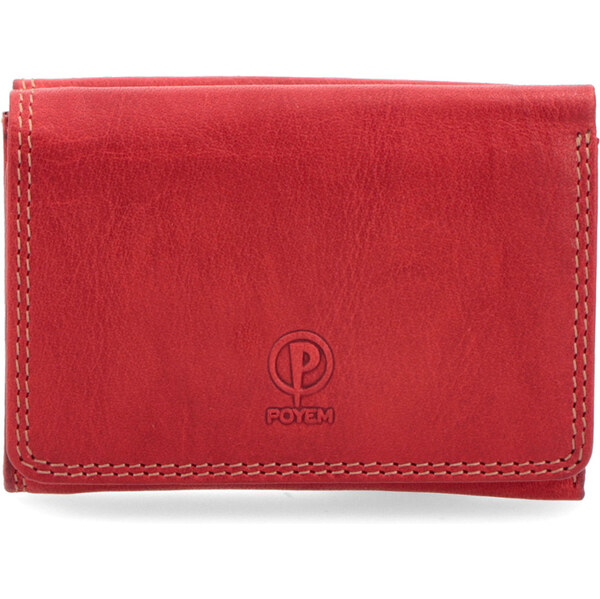 Dámska kožená peňaženka Poyem červená 5216 Poyem CV 64019608