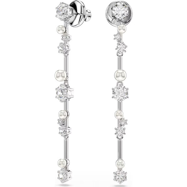 Swarovski Dlhé náušnice so zirkónmi a krištáľovými perlami Constella 66588031