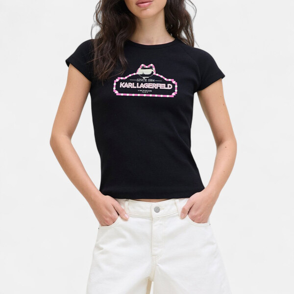 Dámské černé triko Karl Lagerfeld 56297 64855779