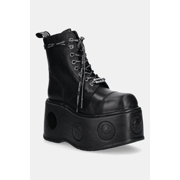 Kožené workery New Rock CRUST NEGRO, NEPTUNO / SPACE MUELLE TACON 64857775