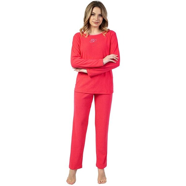 Regina Dámske froté pyžamo Emily malinovo ružové 64891656