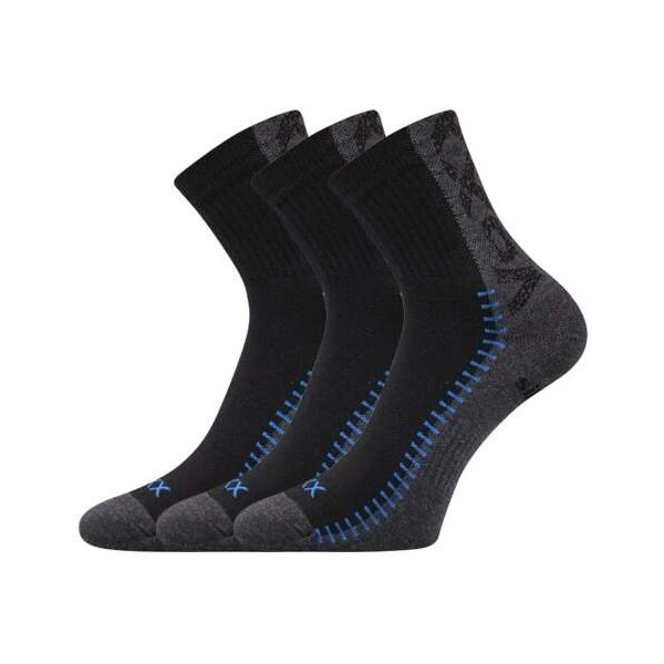 REVOLT antibakteriálne ponožky s iónmi striebra VoXX Čierna 35-38 3 61022719