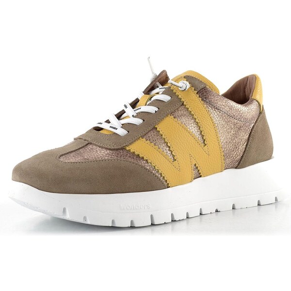 Wonders dámske tenisky taupe/oro/yellow A-2476 65611994