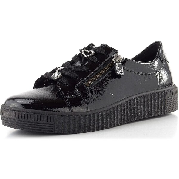 Gabor tenisky na platforme lakované čierne 73.339.97 65611998