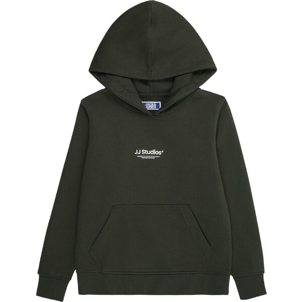 Jack & Jones Junior Sveter JJESOHO tmavozelená / biela 65658882