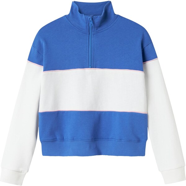 NAME IT Mikina NKFLEIKA kráľovská modrá / ružová / šedobiela 64866136