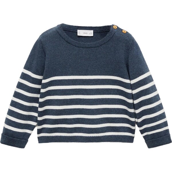 MANGO KIDS Sveter GALES tmavomodrá / biela 65582206
