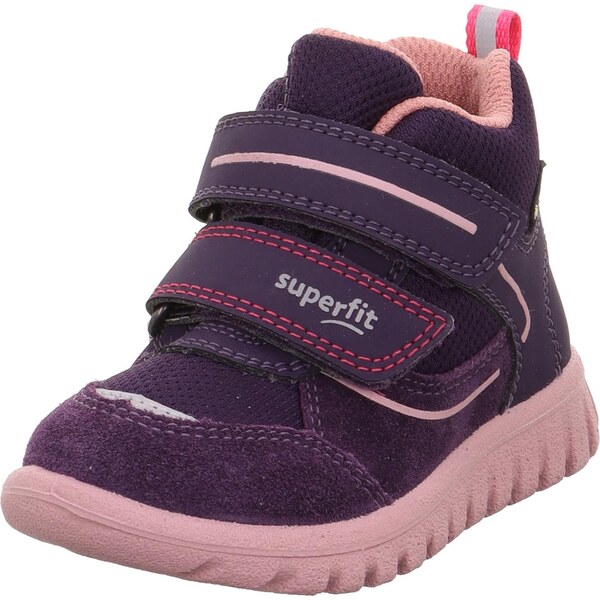 SUPERFIT Čižmy SPORT7 MINI sivá / fialová / staroružová 65578488