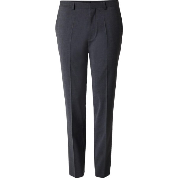 HUGO Nohavice s pukmi Hesten253X-MH tmavosivá 64866243