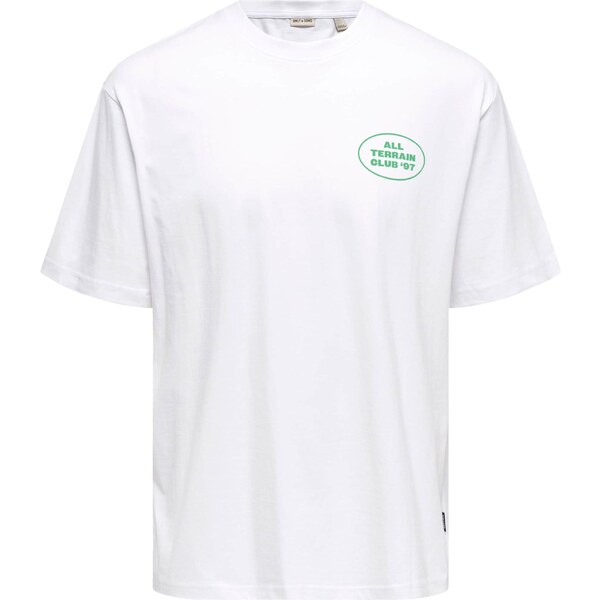 Only & Sons Tričko ONSNATHAN zelená / biela 64866253