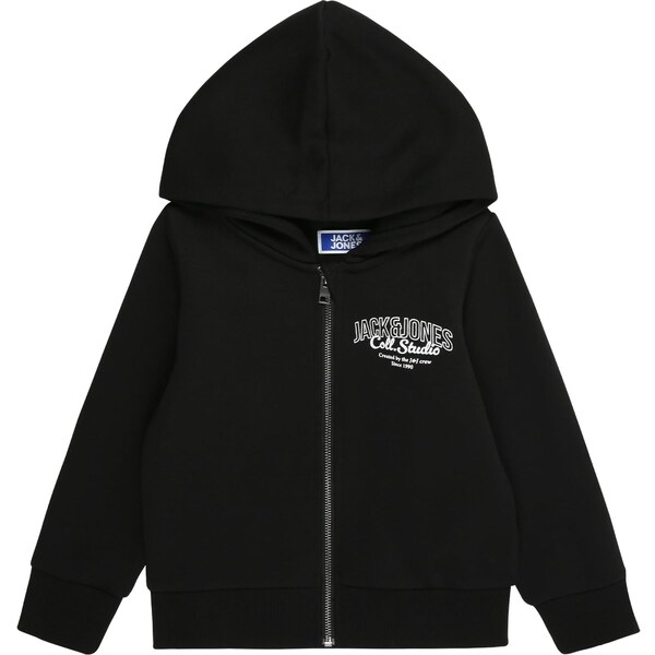 JACK & JONES MINI Tepláková bunda JJMAKOTO čierna / biela 65659271