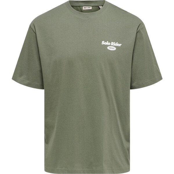 Only & Sons Tričko ONSNATHAN olivová / biela 64866254