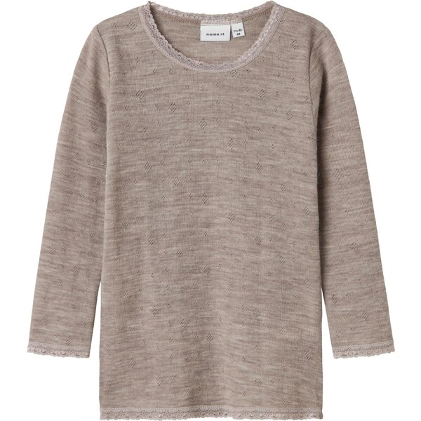NAME IT Tričko NMFWang tmavobéžová 65657042