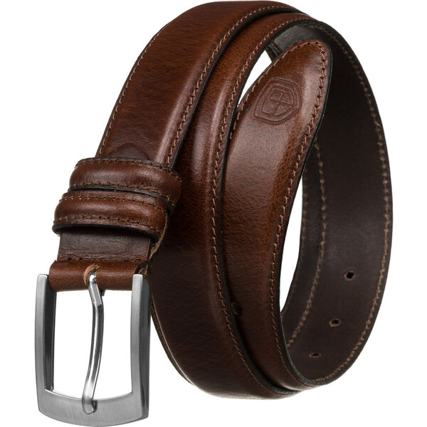 Hnedý pánsky kožený opasok s klasickou prackou - Peterson 64866780