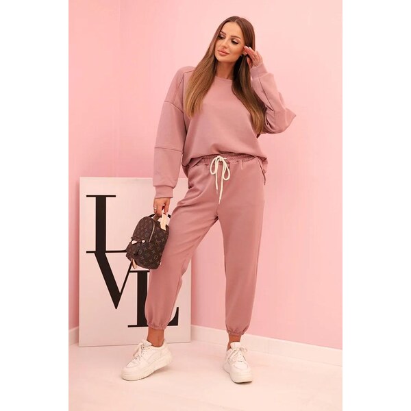 MladaModa Viskózová tepláková súprava model 7065P staroružová 65082649