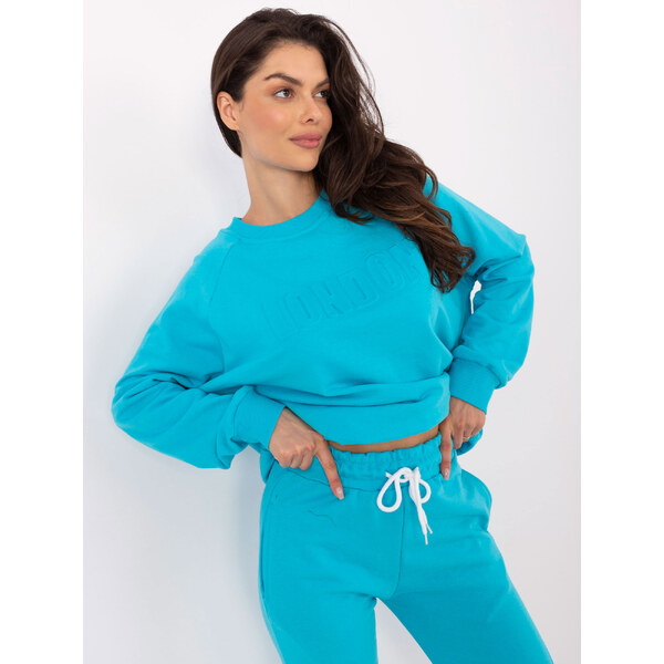 BASIC Tyrkysová oversize dámska tepláková súprava EM-KMPL-930.61-light 57405656