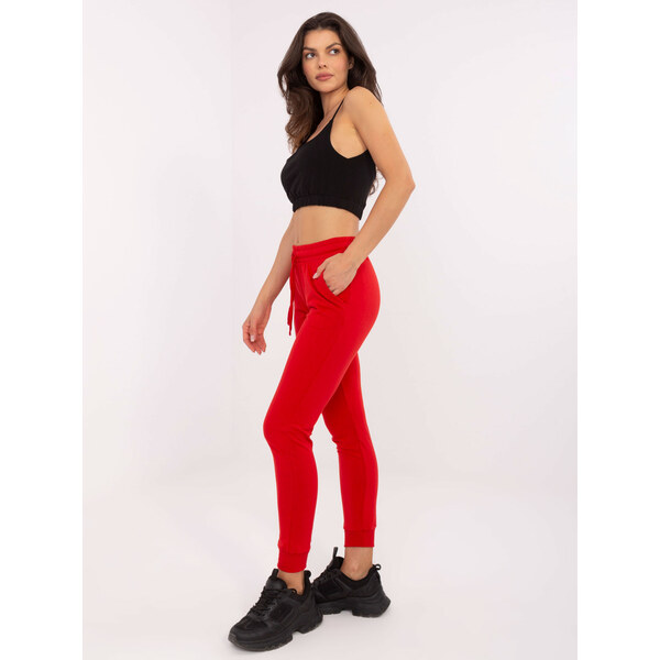 BASIC FEEL GOOD Červené štýlové tepláky B-006.74-red 34496662