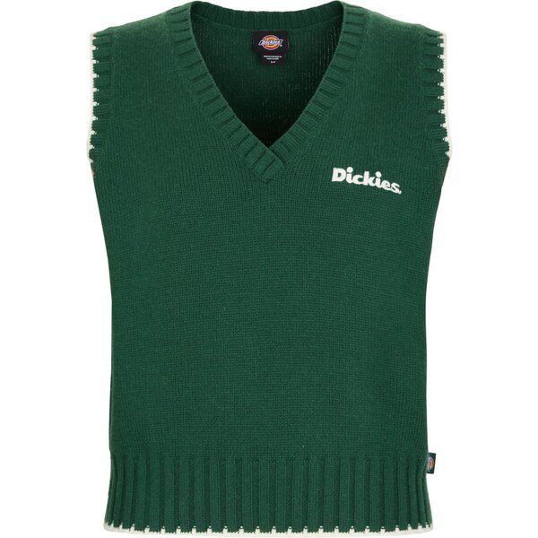 DICKIES Sveter Slayden zelená / biela 65655368