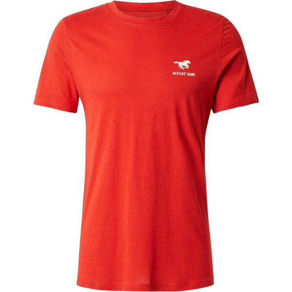 MUSTANG Tričko Austin jasne červená / biela 64875551