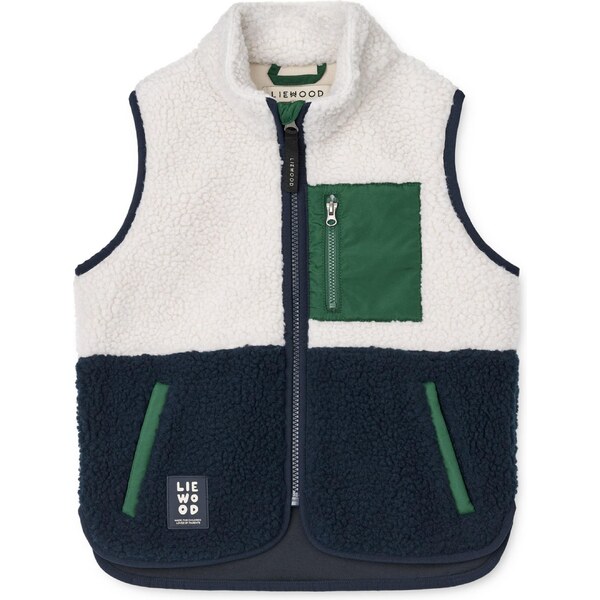 Liewood Vesta Vada Pile námornícka modrá / zelená / biela 65694681