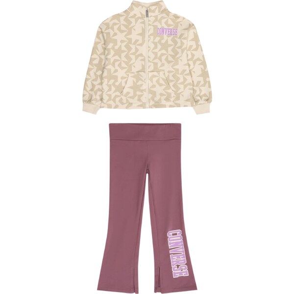 CONVERSE Joggingová súprava béžová / svetlobéžová / cyklaménová / 64957491