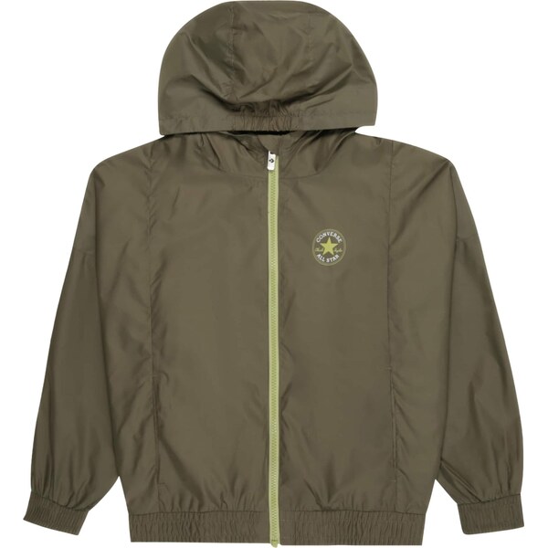 CONVERSE Prechodná bunda olivová / svetlozelená / biela 64957492