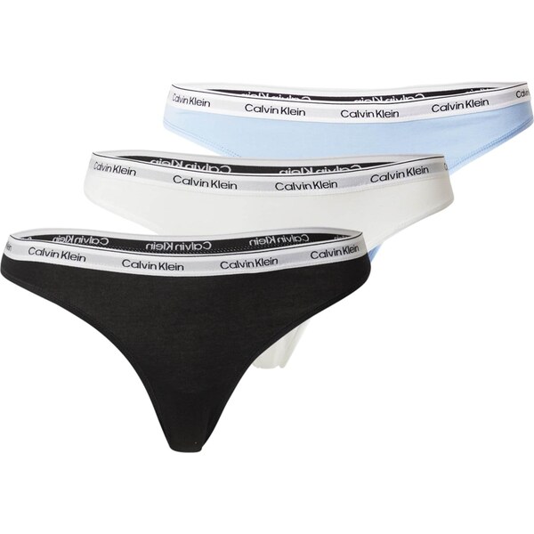 Calvin Klein Underwear Tangá svetlomodrá / čierna / biela 64875663