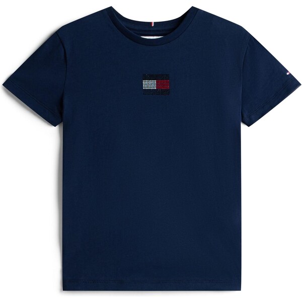 TOMMY HILFIGER Tričko námornícka modrá / rubínová / strieborná 64875486