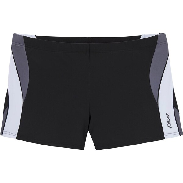 s.Oliver Plavecké šortky sivá / svetlosivá / čierna 65292592