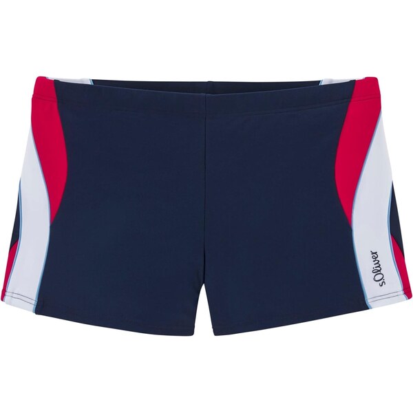 s.Oliver Plavecké šortky námornícka modrá / červená / šedobiela 65292593