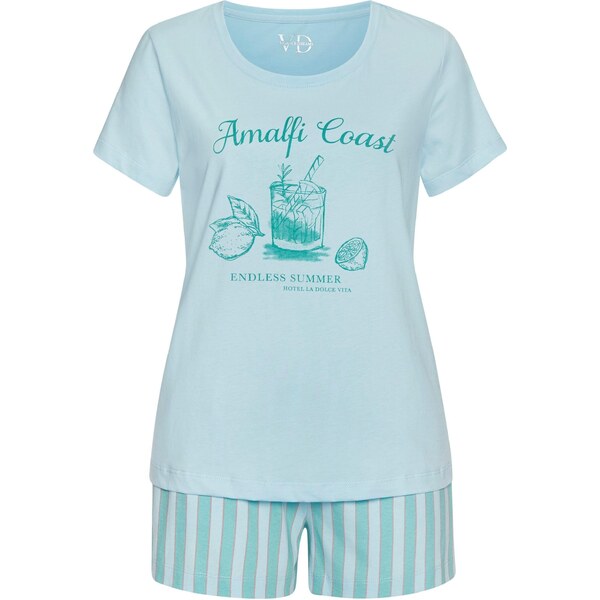 VIVANCE Kraťasy modrozelená / pastelovo modrá / svetločervená 65645466