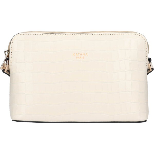Kožená dámska crosbody kabelka Katana Sini - krémová 65912342