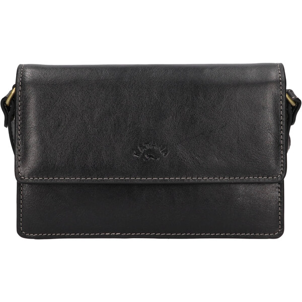 Kožená dámska crosbody kabelka Katana Roosa - čierna 65912349